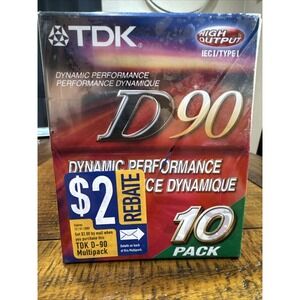 TDK‎ D90 Type I Cassette Tape 10pcs Pack New Sealed Made JAPAN Bonus 1pc SD90 2